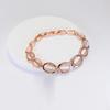 Women's Rose Gold 18K Cat's Eye Stone Bracelet Jewelry