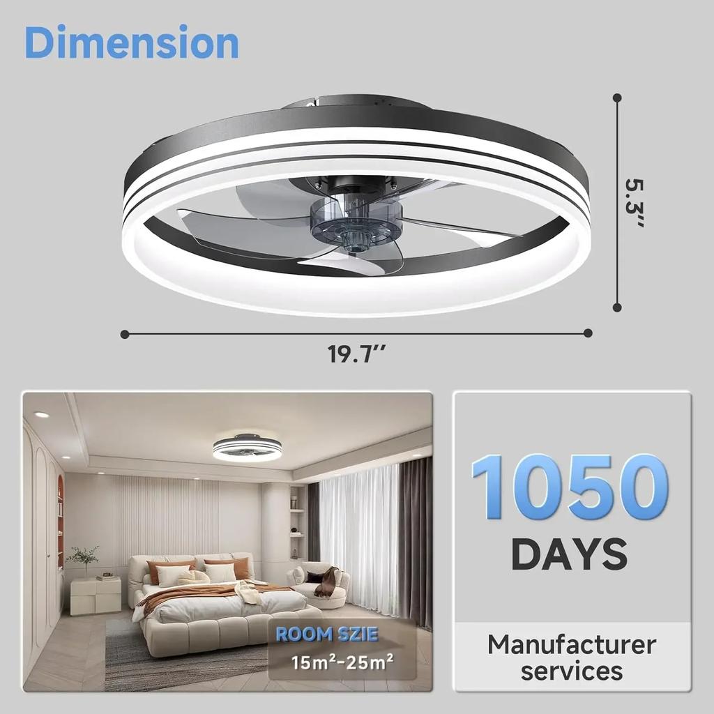 Modern Ceiling Fan Light Lightweight Household Fan Remote Embedded Dimmable LED Ceiling Light Ceiling Fan with Light 110v 220v