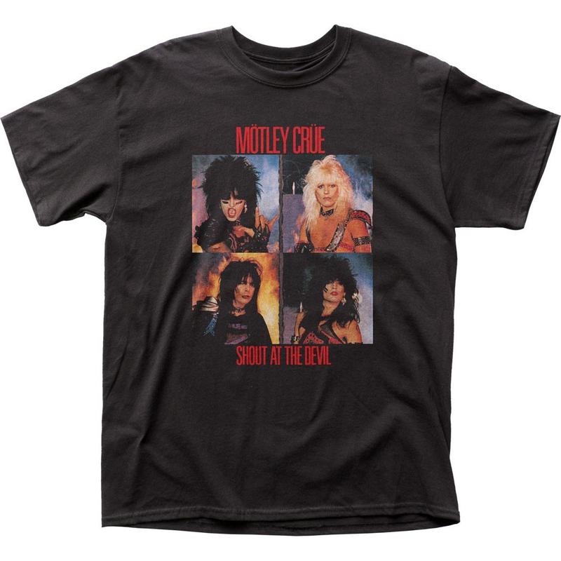 Motley Crue Panels Unisex T-Shirt Music Classic Concert Rock Band Tee New Black