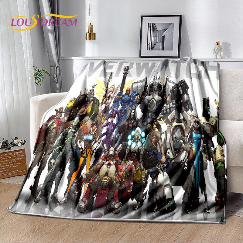 Мягкое плюшевое одеяло Overwatch Gamer DVA Reaper, фланелевое одеяло, плед для гостиной, спальни, кровати, дивана, пикника, ребенка 3D