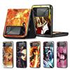 Anime Demon Slayer Cell Phone Case for Samsung Galaxy Z Flip4 Flip3 5G Black Coque Z Flip 4 3 Hard PC Luxury Cover Zflip3 Funda