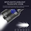 XPH160 Flashlight Aluminum Alloy IPX4 Waterproof 1800lm Type C Chargeable Torch with Memory Function 