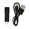 Portable Mini Pocket LED Flashlight USB Rechargeable Waterproof White Light Keychain Torch Super Small Lanterna + 10180 Battery