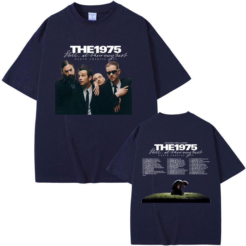 Альтернативная рок-группа The 1975 Все еще на пике формы Тур по Северной Америке Футболка Унисекс Повседневная Хлопок Винтажные Футболки Топы