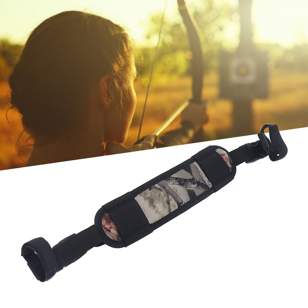 Compound Bow Shoulder Belt Hands Oxford Cloth Shock Absorption Archery Shoulder Belt Strap Holder