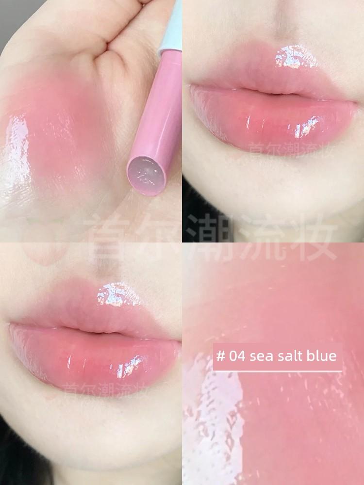 Vitality Rule Lip Gloss Stick, Water-Gloss Mirror Finish Lip Glaze, Press-Type Solid Lipstick, Layerable Lipstick for Natural Makeup