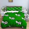 Football Duvet Cover Set King Size Simple Black White Comforter Cover 3D Soccer Sport For Kids Boys Girls Polyester Bedding Set