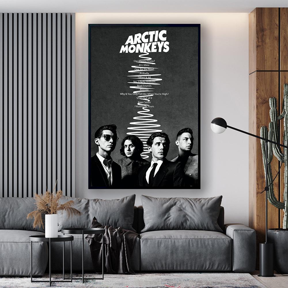 Классический постер с изображением арктических обезьян, настенный холст с принтом, модный альбом музыкальной группы, темная картина для гостиной, домашний декор, Cuadros
