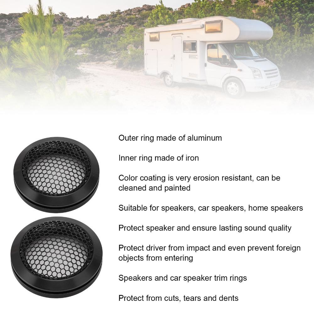 2Pcs OD 64mm Car Speaker Cover Round Speaker Guard Durable Speaker Grill Audio System