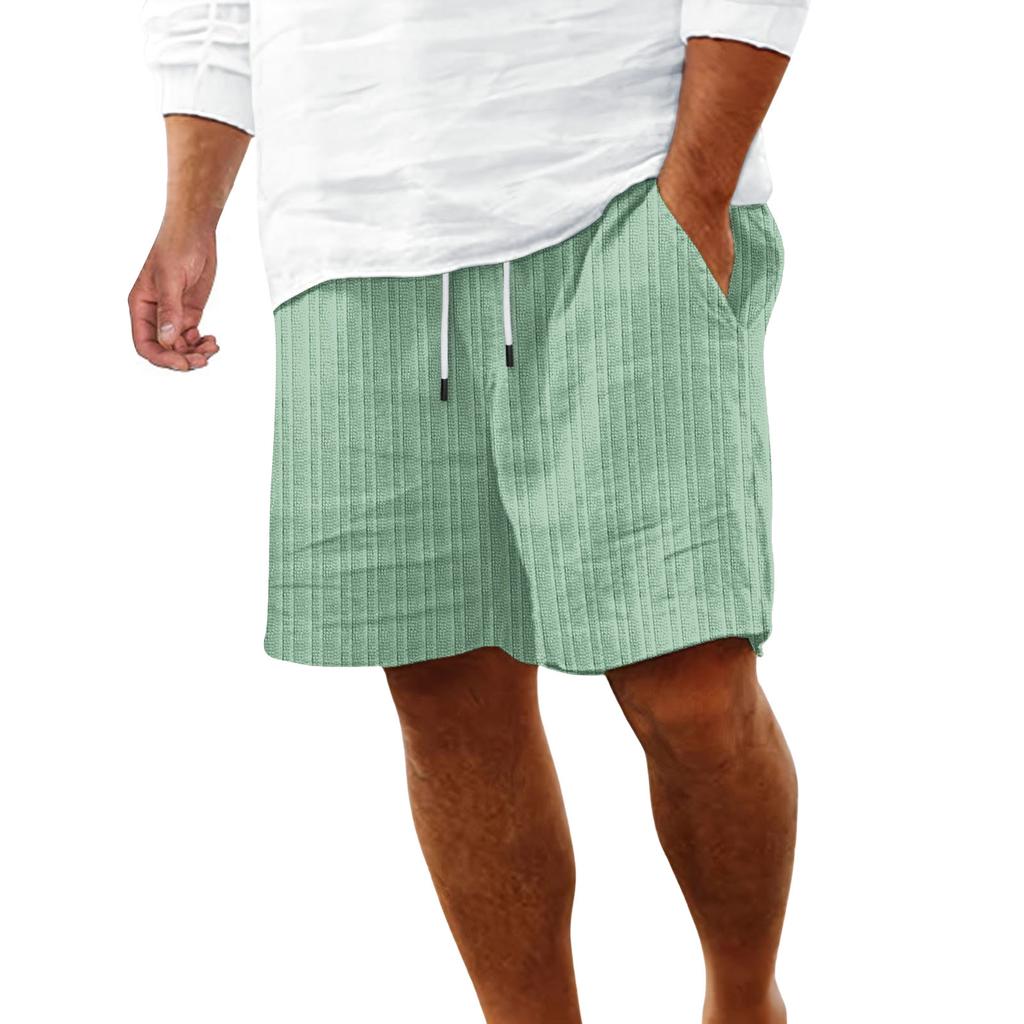 Мужские спортивные хлопковые льняные повседневные свободные шорты Повседневные пижамы с карманами для бега Брюки