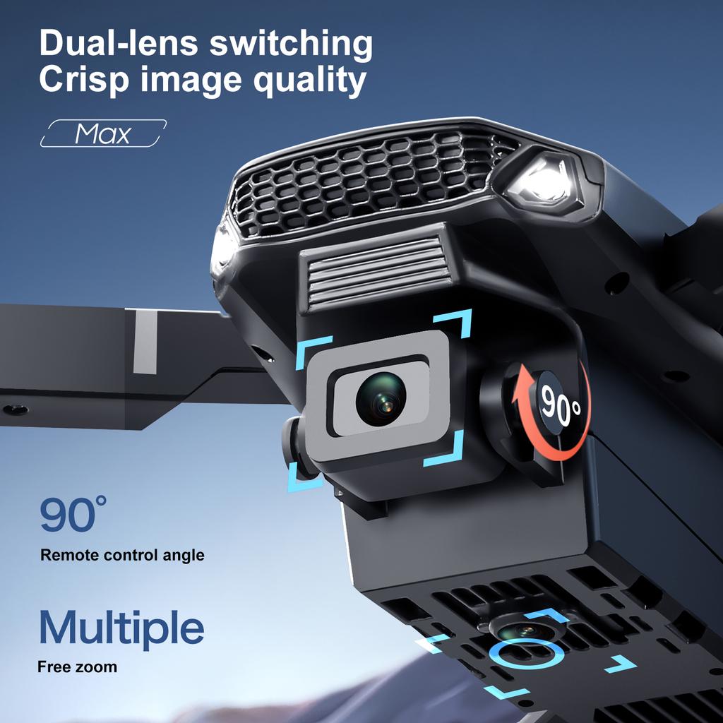Newest E88 Screen-controlled Lighting Mini Drone 4K 2 Camera Optical Flow Remote Control Aircraft Mavic Air 2