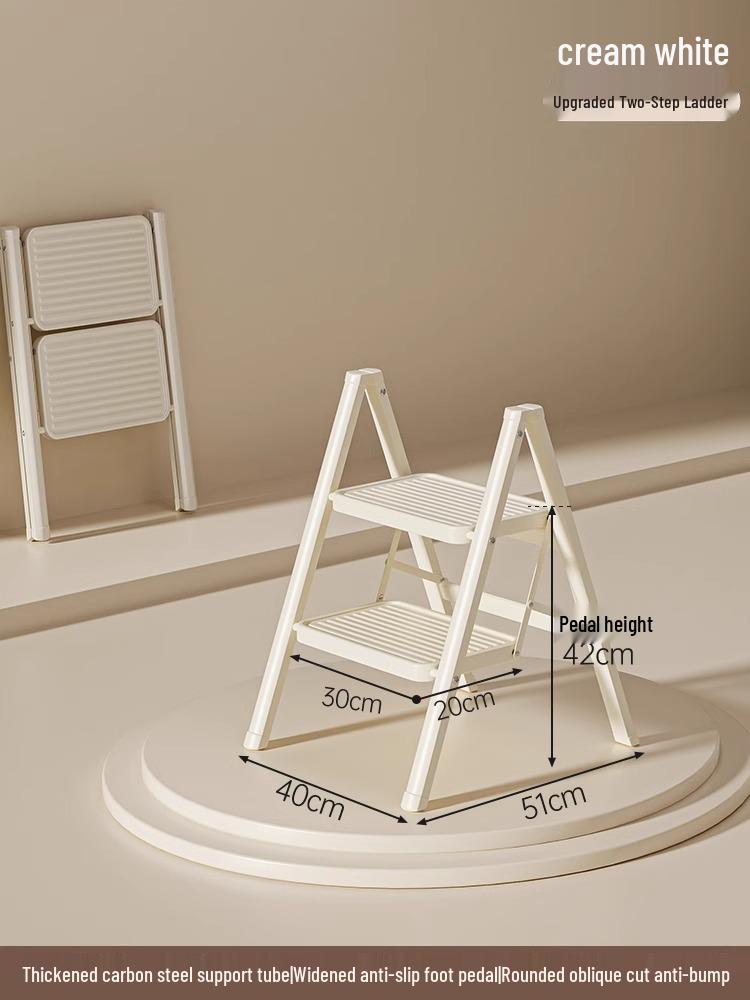 Телескопическая складная А-образная лестница: Утолщенная многофункциональная 4-ступенчатая стремянка для помещений