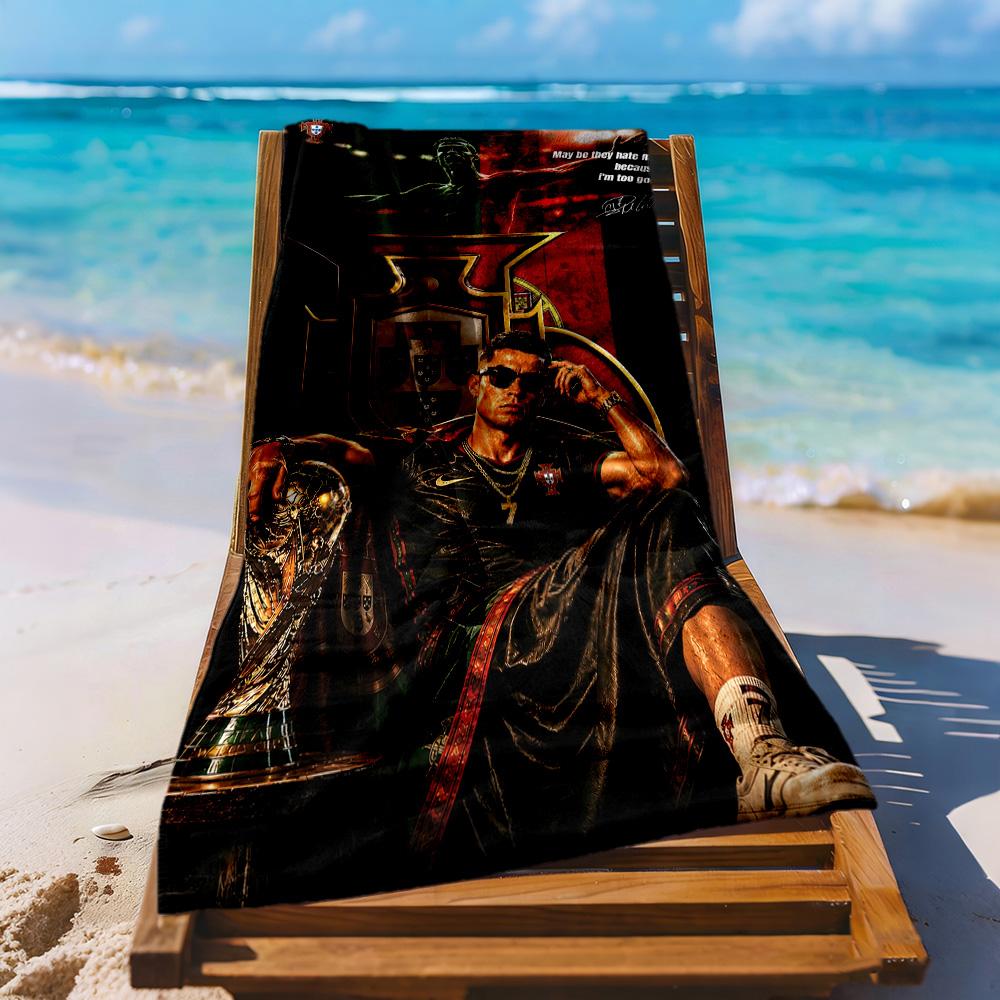 Cristiano Ronaldo Beach Towel Quickdry Soft Microfiber Comfortable Lightweight Perfect For Traveling Yoga Camping And Swimming