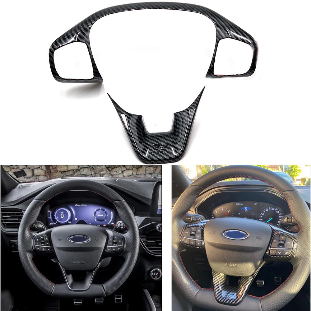 Для Ford Focus Kuga Escape 2018 2020 Fiesta MK8 Bronco стайлинг автомобиля ABS интерьерный чехол на руль, наклейки на планки
