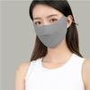 UV Protection Solid Color Hanging Ear Type Face Cover Ice Silk Mask Sunscreen Mask Face Scarf