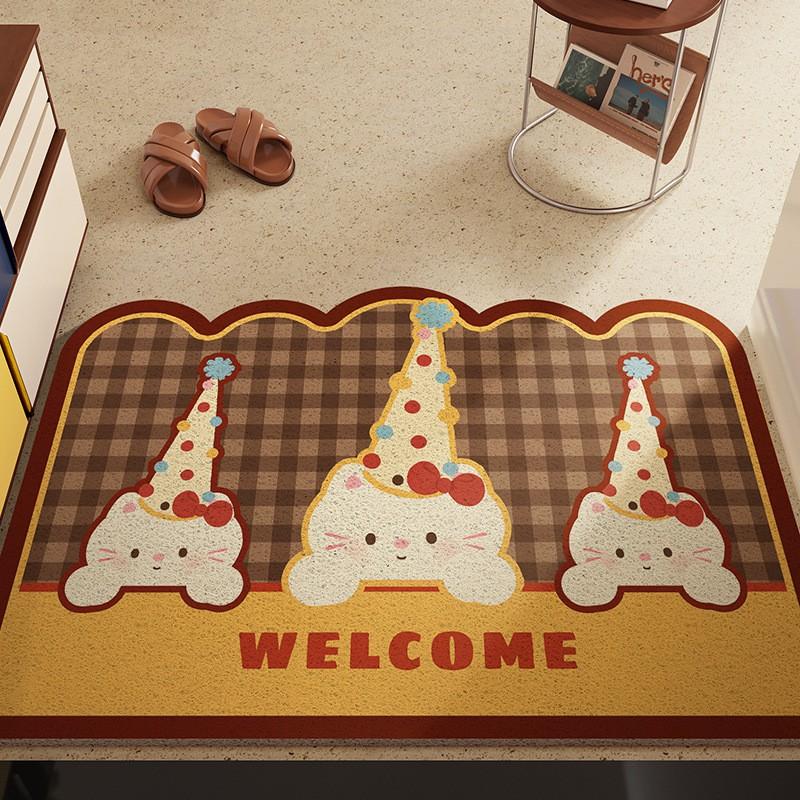 Cartoon Doormat Non-Slip Dirt-Resistant PVC Rug Entryway Customizable Cut