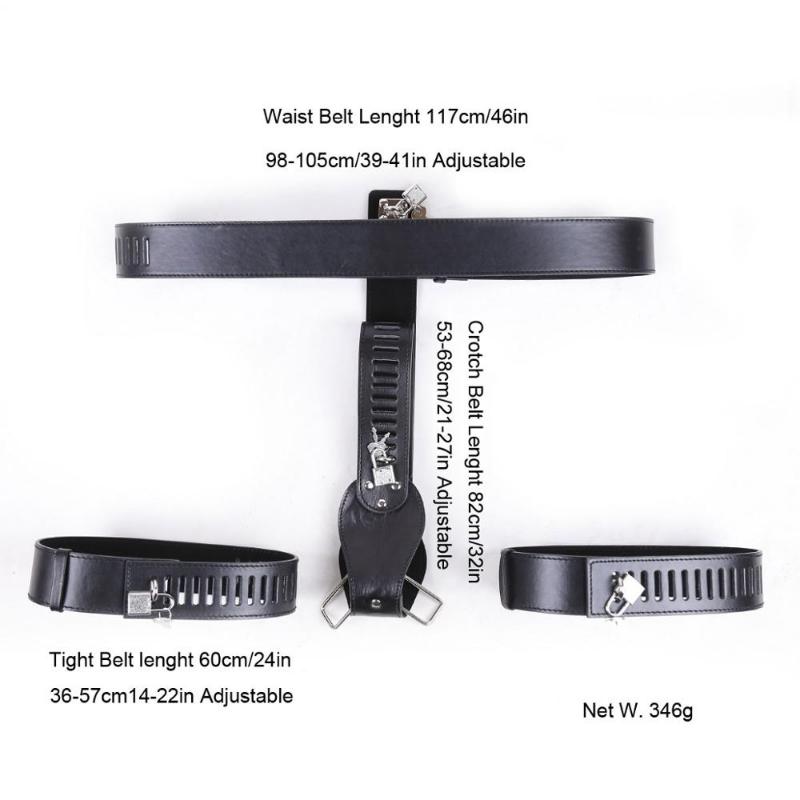 Женские запираемые трусики верности, пояс из искусственной кожи, стринги, брюки с замком, БДСМ, удерживающие бедра, манжеты, сексуальное нижнее белье, трусы, женское нижнее белье