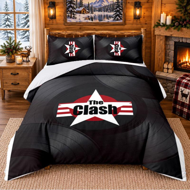 Printed 3Pcs Bedding Set The Clash Pattern Bed Sheet Pillowcase For Bedroom Decor