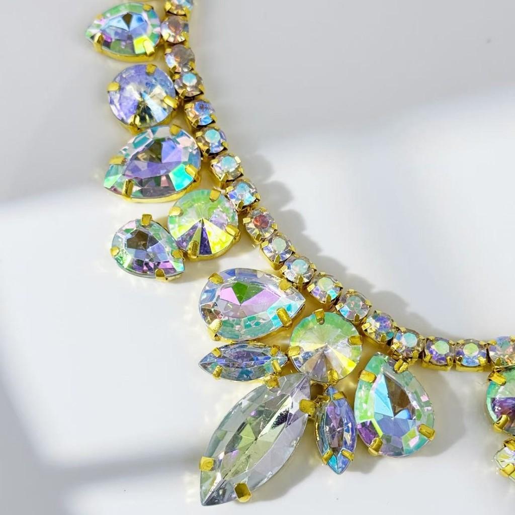 Geometric Water Diamond Pendant Necklace For Women With Gold Or Silver Plating For Casual Wear