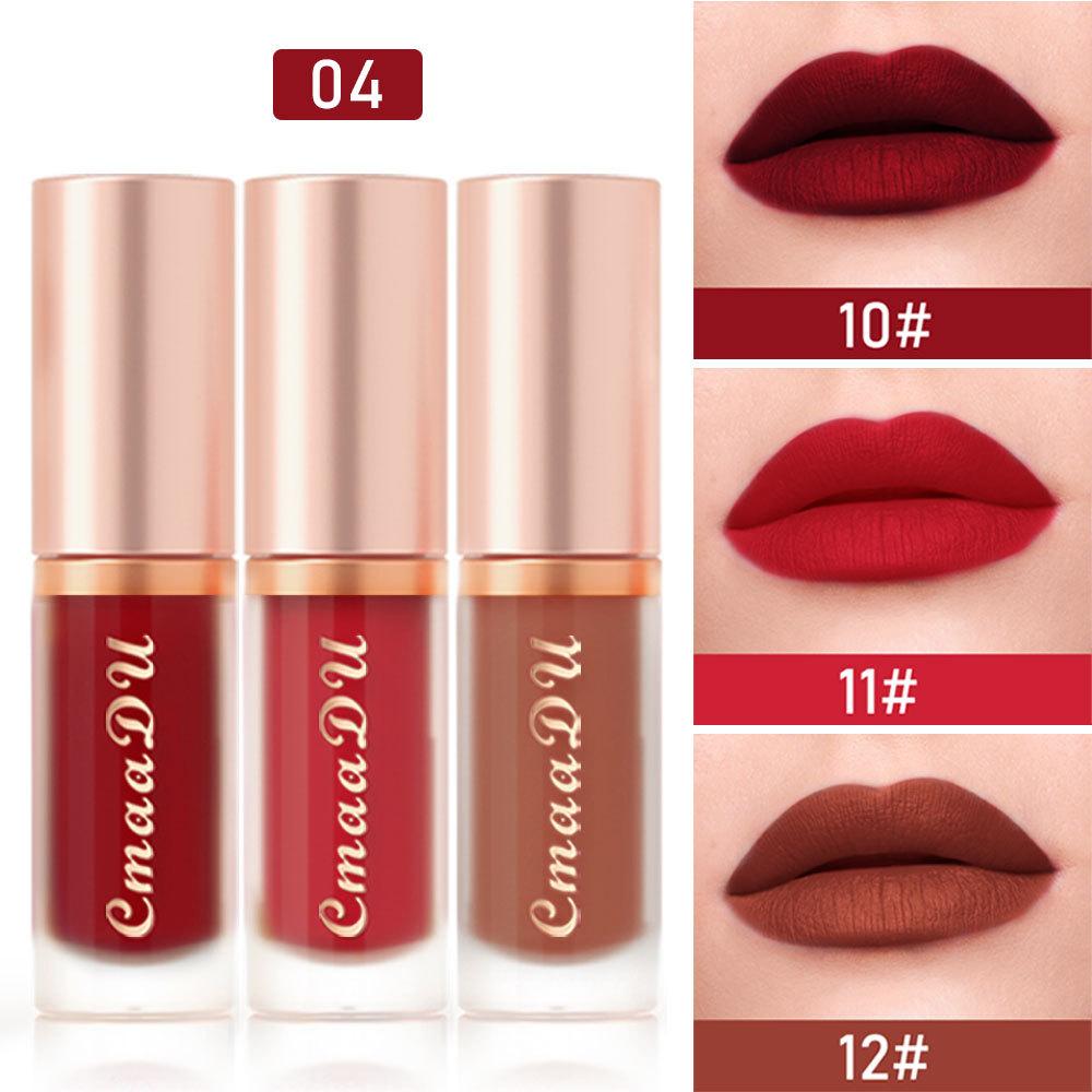 CmaaDu 3 Lipstick Матовый бархатный блеск для губ
