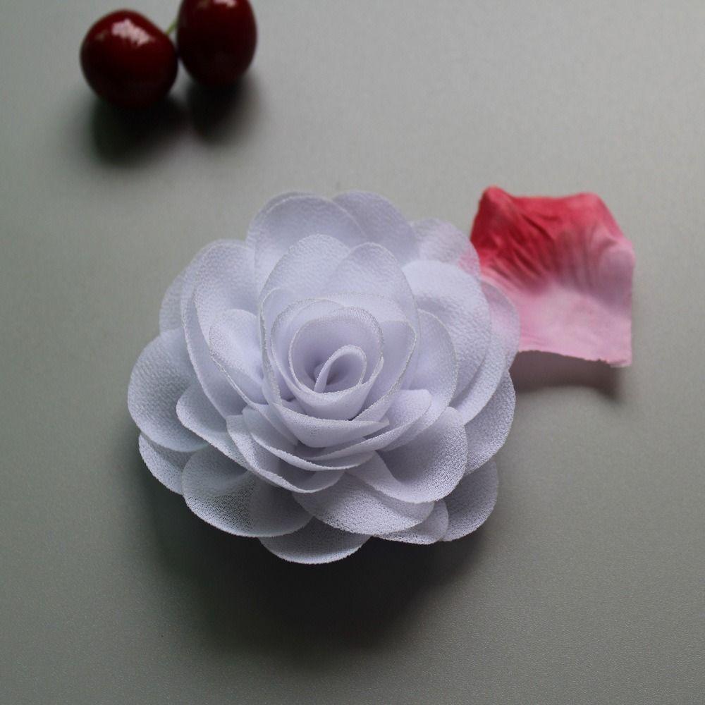 Головной убор Заколка для волос с цветком розы Искусственная роза Боковая заколка Аксессуары для волос