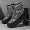 Новые зимние мужские повседневные модные теплые хлопковые ботинки противоскользящие износостойкие спортивные туфли универсальная удобная мужская обувь