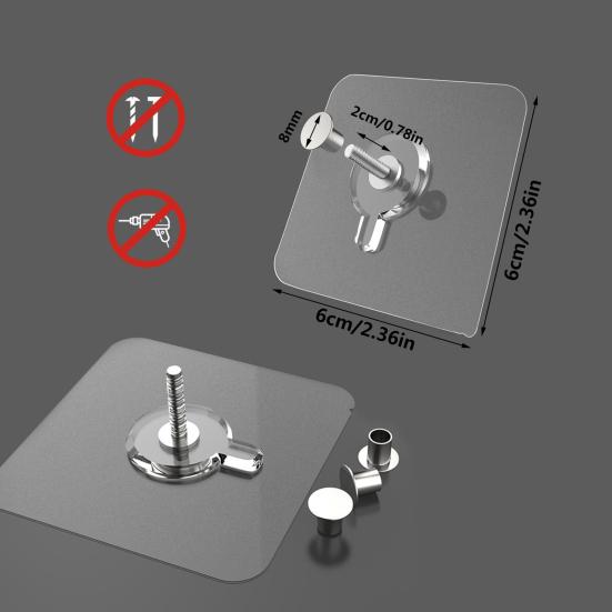 20 шт./компл. винтовой настенный крючок без дрели, клей, современная сверхмощная стойка для фоторамки, часы, зеркало, вешалка для полотенец, товары для дома