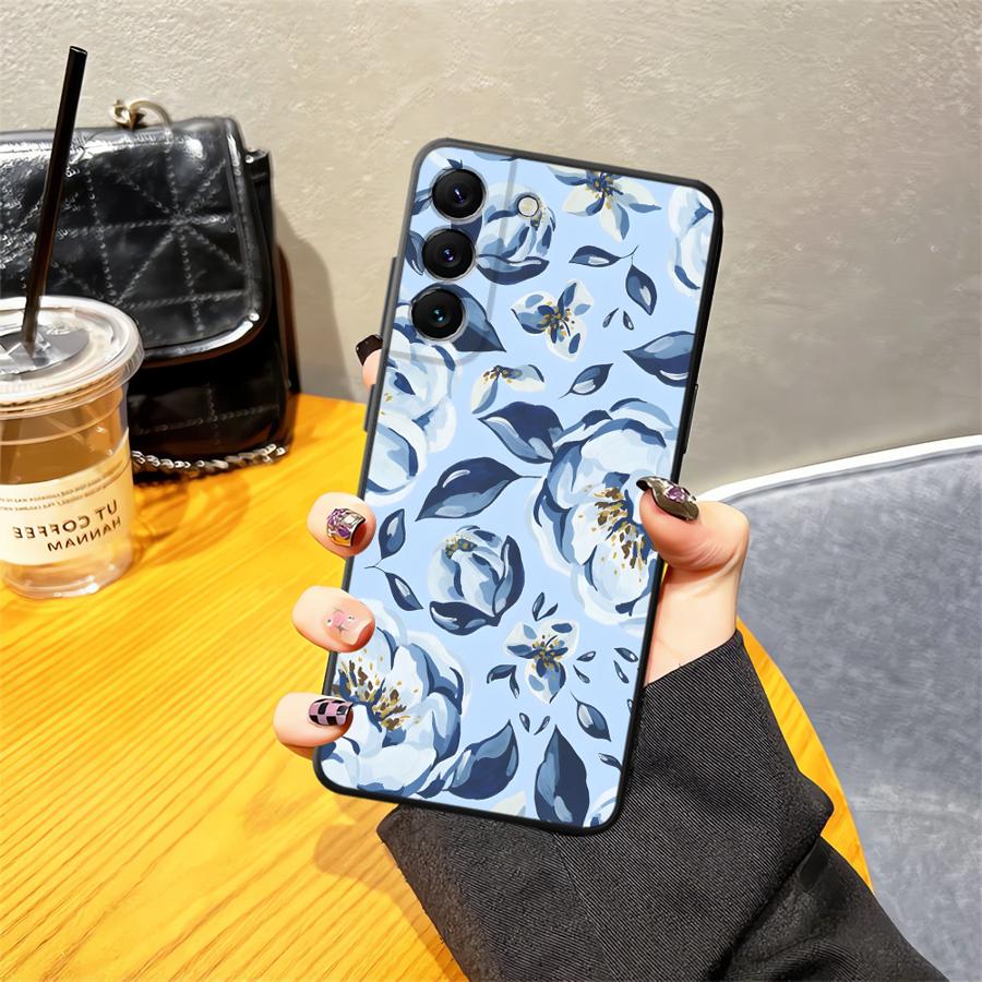 Чехол для Samsung Galaxy A57 A15 A23 A73 A51 A37 A25 A16 A55 A06 A52 A36 A53 A17 A05 Чехол для телефона A13 A70 A12 A41 A50 Мультяшный Синий
