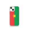 Coque iPhone - Multicolore - Drapeau Burkina Faso - Souple - Compatible iPhone 13 Mini - Vertical