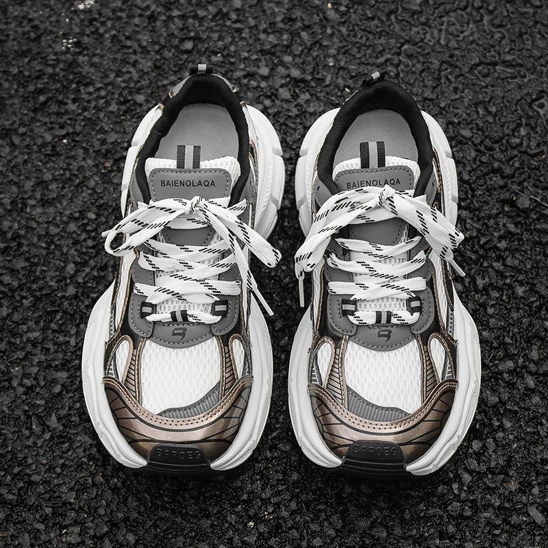 Пара сетчатых дышащих кроссовок для папы, низкие, на толстой подошве, увеличивающие рост, повседневные мужские туфли, спортивные кроссовки для бега YH917 поколение