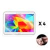 Pack of 4 Samsung Galaxy TAB 4 10.1 Films - Resistant Anti-Scratch Plastic Screen Protector [Phonillico®]