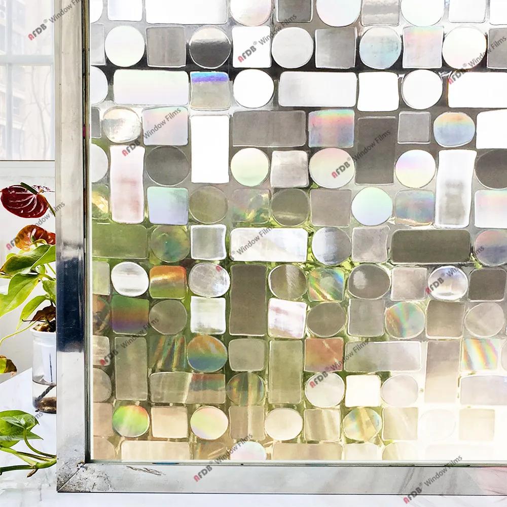 3D радужная оконная пленка, витражное стекло, защитная от ультрафиолета, наклейка на окно для дома, статическая клейкая терморегулирующая стеклянная пленка