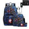Roblox Game-Themed Backpack, Shoulder Bag, and Pencil Case Set for Students