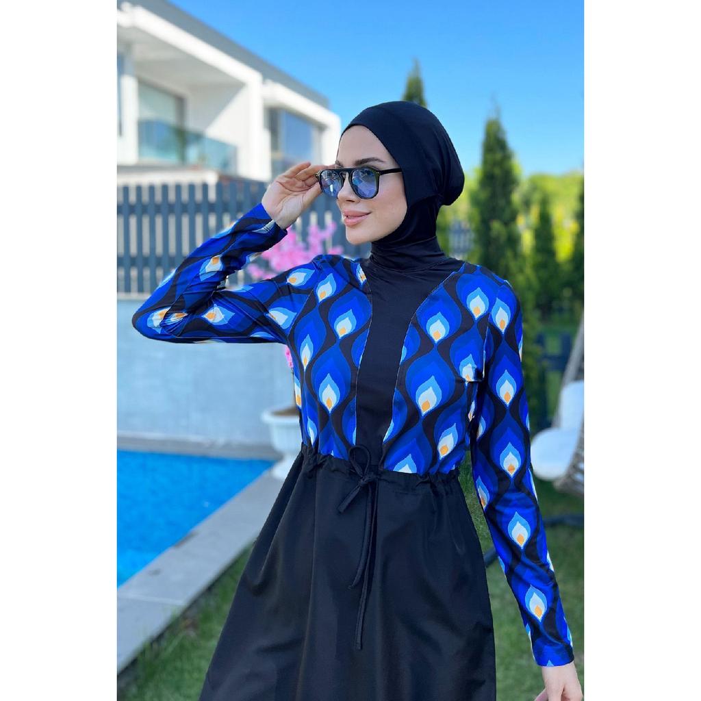 Полностью закрытый купальник в хиджабе Damla Design с парашютом R059