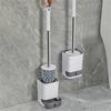 Wall Mounted Toilet Brush With Drainable Base Long Handle Plastic Toilet Cleaning Brush Bathroom Accessories