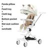 Wheeled Collapsible Four Baby Stroller Lightweight Foldable Seat Convertible