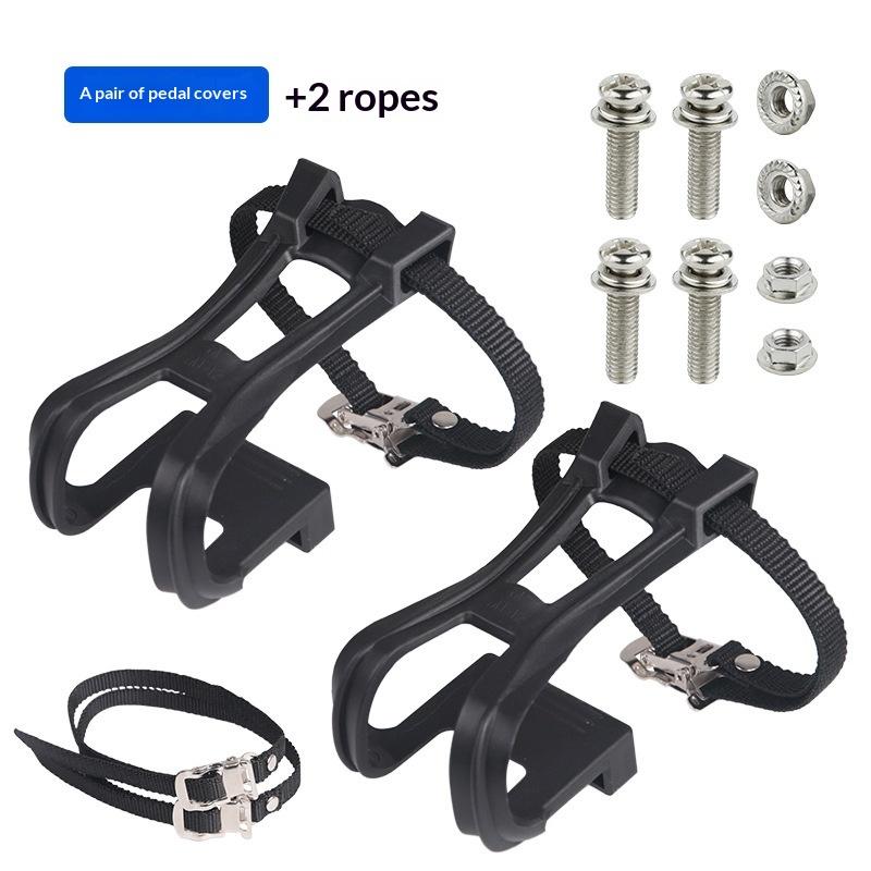1 Pair Heavy Duty Bicycle Pedal Toe Clip Straps Adjustable Anti-Slip Road Bike Shoe Belts for Professional Cycling Races