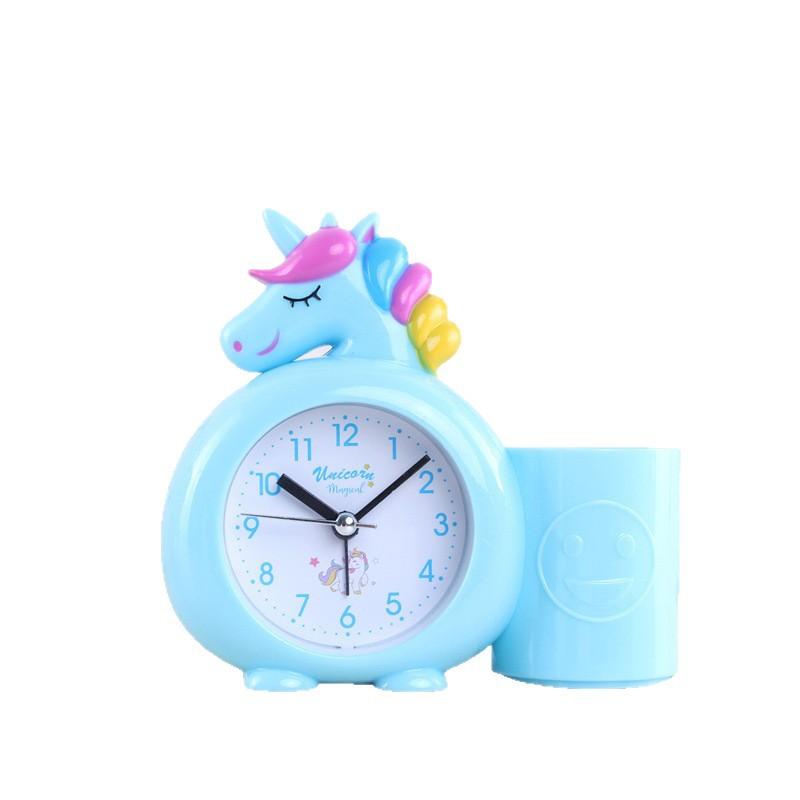 Creative cute student pen holder small alarm clock high value boys and girls bedroom bedside clock children's holiday gifts