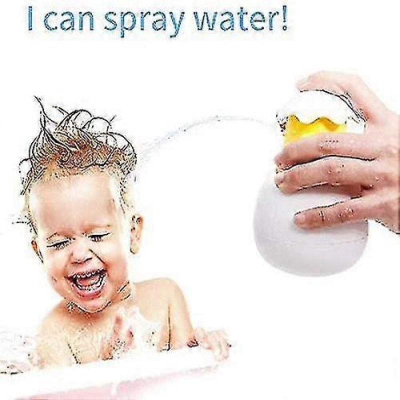 Children Baby Bathing Swimming Toy Egg Water Spray Sprinkler Gifts- Yellow Duck