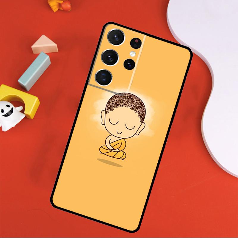 Be Happy Little Buddha Phone Case For Samsung Galaxy S25 Ultra S24 Ultra S9 S10 S20 S21 S22 S23 Plus S24 FE Cover