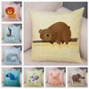 Cute Cartoon Animal Pattern Pillowcase Car Ornaments Office Living Room Home Pillowcase