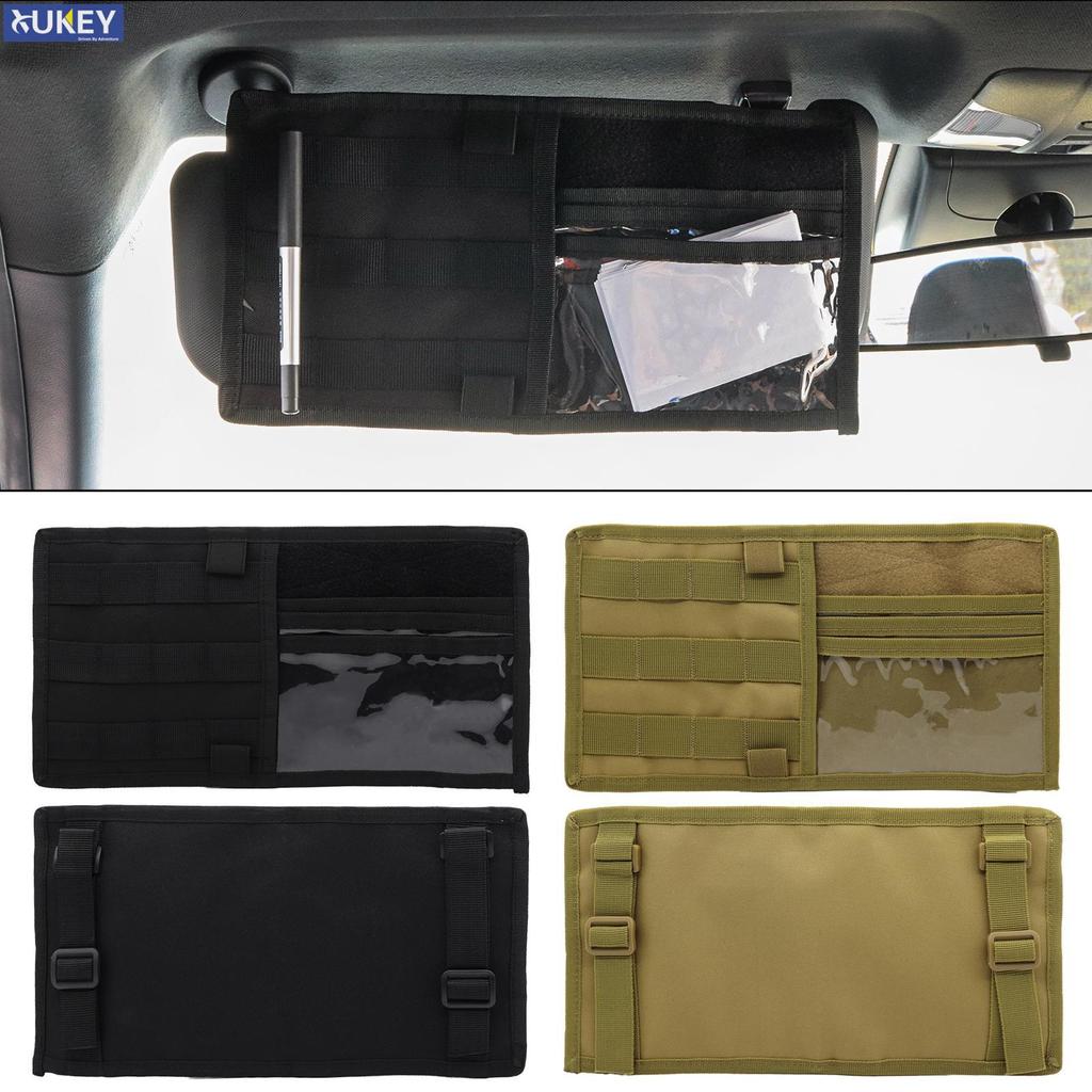 Universal Tactical Car Sun Visor MOLLE Vehicle Truck Pouch CD Card Pen Map Multi-pocket Storage Organizer Bag Holder