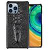 Чехол для iPhone 11/13 Pro Max и Apple 14: 3D Голова крокодила Натуральная коровья кожа