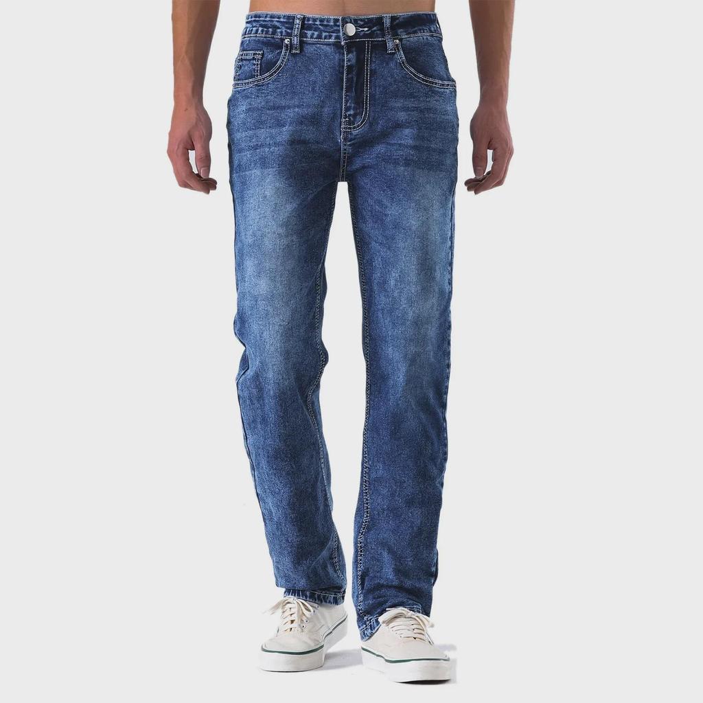 2024 High-Quality Four-Season Straight Men's Jeans - European and American Style