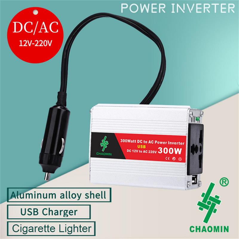 300W Solar Power Inverter DC 12V To AC 220V Portable Fast Charging Car Power Inverter Charger Converter Adapter Multifunctional
