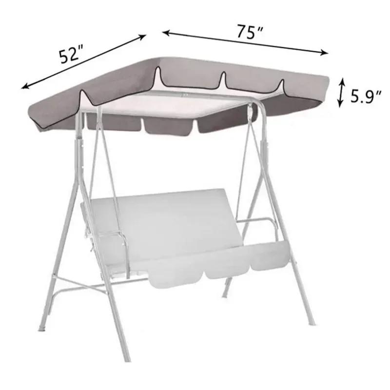 New Outdoor Swing Canopy Chair Top Cover Canopy UV Sun Water Proof for Patio Yard Seat Hammock Canopy Dustproof Cover