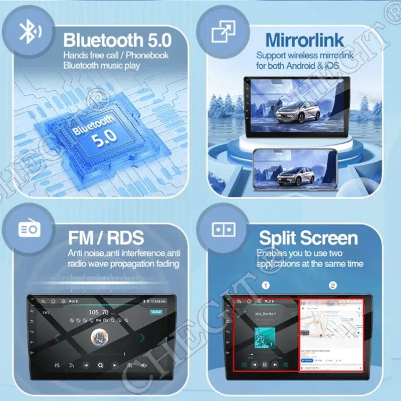 7/9/10'' 2Din Android 13 Wireless Carplay Radio 64G BT Car Radio Multimedia Stereo For Toyota Hyundai Kia Volkswagen Jeep Fiat