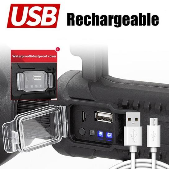 2025 Super Powerful Strong Light LED Flashlight USB Rechargeable Lantern Waterproof Lamp Ultra Bright Lantern Camping