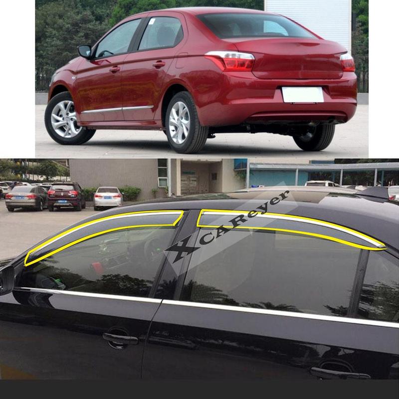 Для Citroen E-elysee 2014 2015 2016 2017 2018 Автомобильная наклейка Пластиковое оконное стекло Ветровик Защита от дождя/солнца Вентиляционные детали