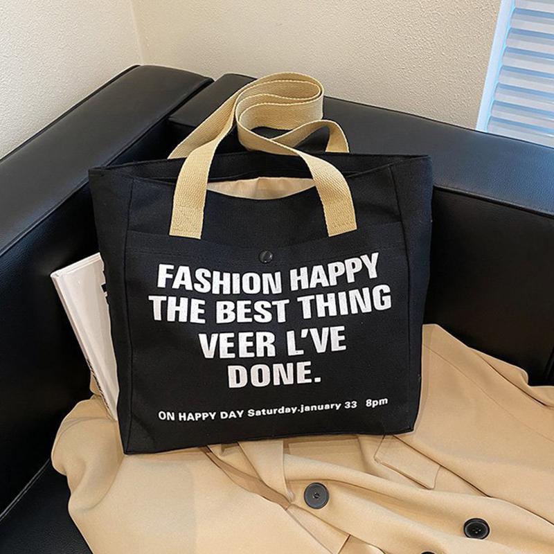 Холщовые сумки-тоут для женщин, большая вместительная сумка на плечо, студенческие занятия, поездки на работу, сумка для ноутбука, повседневные сумки ARI